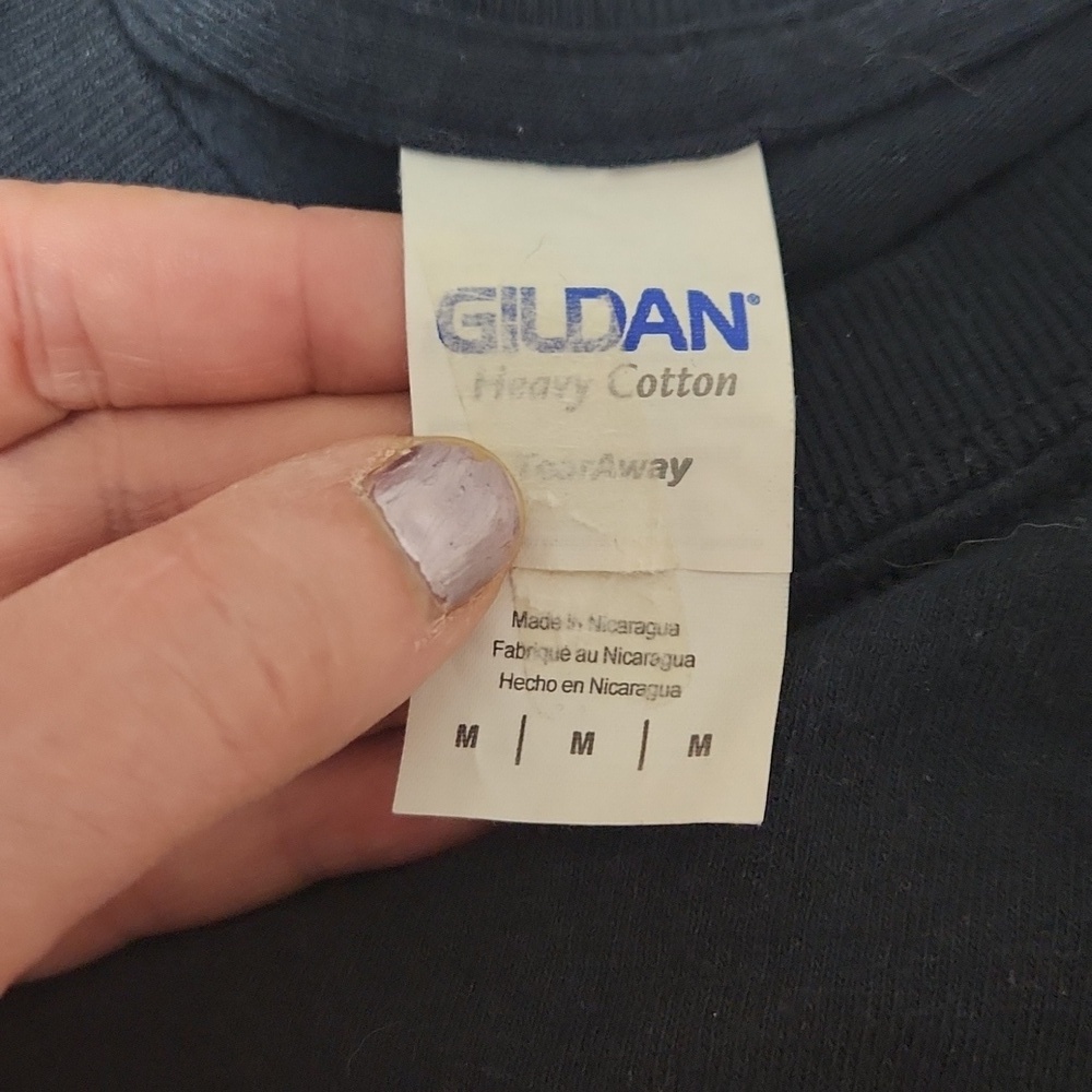 Gildan Crunch No Judgement Ladies Dark Blue/:pink T- Shirt - Picture 5 of 5